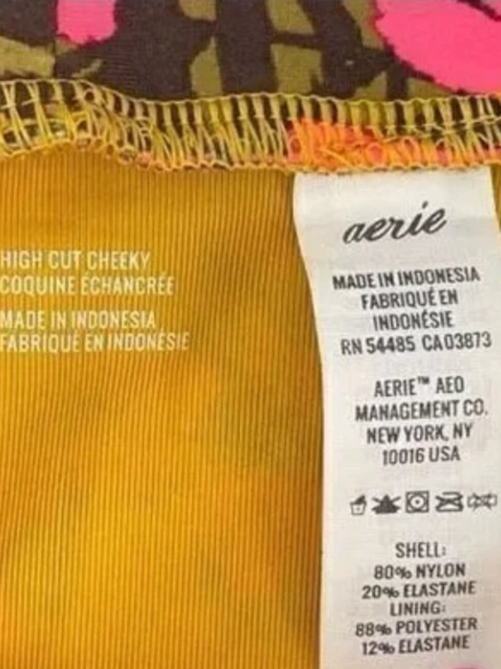 Aerie - Flower Print High-Rise Cheeky Bikini Bottoms - Picture 5 of 5